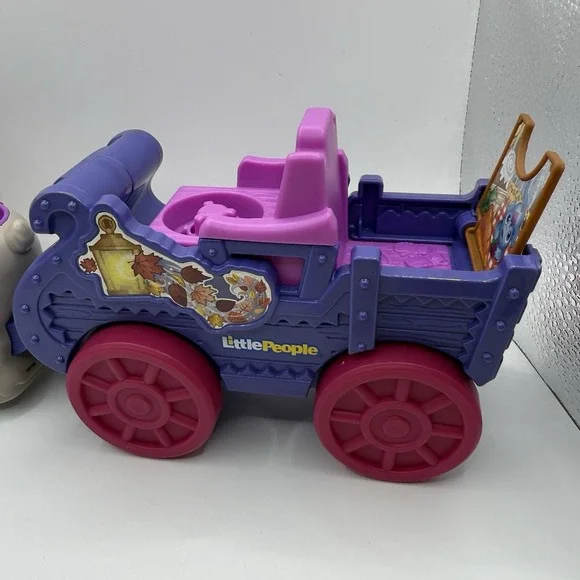 Fisher Price Little People Disney FROZEN Anna Elsa Kristoff & Sven Wagon Playset - Picture 10 of 16